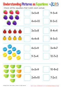 Merry Bus Equations Worksheet: Free Printout for Children